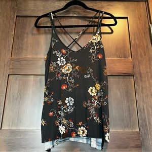 American Eagle Strappy Floral Tank Top